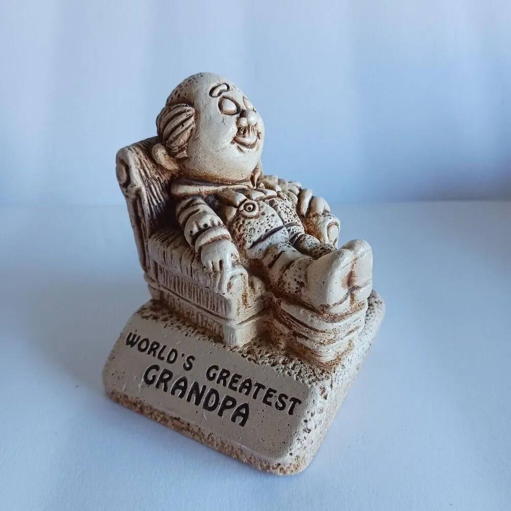 1970 Vintage Paula Inc. Worlds Greatest Grandpa W-178  Figurine USA Recliner